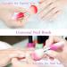 Nail Powder Brush Set - 4 Pcs Nail Dust Cleaner Brushes for UV Gel & Acrylic Nails | Nail Art Essentials in Red Pink Purple & Green - Buy Online on GoSupps.com