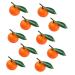 Zerodeko Fake Fruits 10pcs Stand for Decoration Simulation Oranges Ornament Realistic Oranges Artificial Fruit Decor Faux Tangerines Fake Oranges Layout Scene Decor Toy Set Foam Desktop