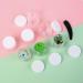 30 Pieces Mini Cosmetic Glass Containers Set - 10ml Lip Balm Jars with Lids & Spatulas Travel Sample Storage for Creams & Nail Art - White - Buy Online on GoSupps.com