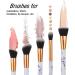 Nevsetpo Marble Makeup Brushes Set - 10+2pcs Marble Pink Brushes for Girls | Synthetic Foundation, Eyeshadow, Contour, Kabuki | Includes Sponge & Silicone Facial Brushes | Marble White - Pack of 1 - Buy Online on GoSupps.com