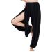 Lofbaz High Slit Yoga Harem Pants for Women Dance PJs Lounge Maternity Trousers M Black