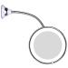 JiBen Flexible Gooseneck LED Lighted 10X Magnifying Makeup Mirror with Power Locking Suction Cup, Bright Diffused Light and 360 Degree Swivel, Portable Cordless Travel and Home Bathroom Vanity Mirror