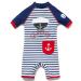 BONVERANO Baby Boy One Piece Long-Sleeved Clothing UV Protection 50+ Swimsuit with One Zip Captain 18 Months