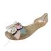 HSYHKDSY Women Flat Sandals Ladies Summer Shoes Glitter Sparkly Elegant Casual Comfortable Holiday s51183 Beige 6.5 UK