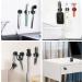 Buy AOT 6-Piece Silicone Wall Hooks Set - Self-Adhesive Key Toothbrush and Cable Holders for Bathroom & Kitchen (Black) - Buy Online on GoSupps.com