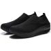 G neric Platform Wedge Sneakers - Mesh Lace Up Low Top Shoes with Arch Support and Memory Foam Cushioning - 02-black 9.5-10 - Buy Online on GoSupps.com