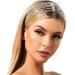 deladola Rhinestone Headband Crystal Jewelry Silver Sparkly Elastic Headpiece Head Chain Wedding Hair Accessories for Women