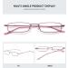Magimodac Anti Blue Light Reading Glasses for Men & Women - Metal Prescription Glasses with 2.0 Diopter Pink Lens - Narrow Frame with Blue Light Filter - Buy Online on GoSupps.com