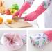 KINGFINGER Large Purple Rubber Latex Gloves | Waterproof Long Cuff & Flock Lining | 2 Pairs for Household Cleaning - International Shipping Available - Buy Online on GoSupps.com