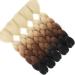 6pc/Lot 24inch Synthetic Ombre Kanekalon Jumbo Braiding Hair Extension 100g High Temperature Synthetic African Box Braids Crochet Twist Braided Hair Extension (Tlightbrown) - Buy Online on GoSupps.com