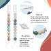 Silicone Beaded Pacifier Clip Teether Toy - Gray + Mint Green (2 Pack) - Buy Online on GoSupps.com