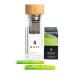 Organic Moya Matcha to Go! Set | 24 x 1.5g Matcha to Go Sticks + Glass Shaker 330ml | Set for The Preparation of hot&Cold Matcha | Ideal for Work While Traveling or at The Gym 24 x 1 5g Matcha To Go Sachets + Glass Shaker