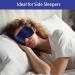 100% Pure Mulberry Silk Eye Mask for Side Sleepers | Soft Cooling Blackout Sleep Mask | Adjustable Large Size for Men & Women - AFFLAT (Navy Blue - Buy Online on GoSupps.com