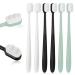 WLLHYF 6 PCS Extra Soft Toothbrush Micro Nano Toothbrushes with 10000 Bristles Sterile Fiber Adult Toothbrush Painless Brushing for Sensitive Gums Teeth Oral Gum Recession Adult Kid Children Black White Blue