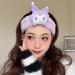Cute Purple Kawaii Makeup Headband for Women & Girls - Perfect for Washing Face, Spa, Party, Shower - Coral Fleece Hair Accessory - Buy Online on GoSupps.com
