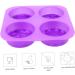MAGICLULU 1pc Handmade Soap Mold Flower Fondant Cake Molds DIY Muffin Tool Silicone Biscuits Rose Candy Cookie Cake Flower Casting Molds Resin Mold Silica Gel Flower Model Purple Round 3X16.6X16.6CM - Buy Online on GoSupps.com