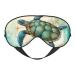 Soft Sleep Mask for Men Women Double Side Print Ocean Turtle Grass Sleeping Masks with Adjustable Strap Sea Conch Eye Covers Blackout Blindfold for Travel Home Office