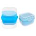 Prohese dinner with sieve denture can for storing bite rails dinner for cleaning soaking and storing dentures and mouth tools blue