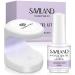 Saviland Gel Nail Glue with Mini Nail Lamp Kit  4-in-1 U V Nail Glue Gel 15ML for Nail Tips and 16W Portable U V light for Easy and Fast Curing Gel Nail extension DIY Nail Art