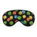 Varicoloured Dice Sleep Mask Eye Cover for Sleeping Blindfold with Adjustable Strap Blocks Light Night Travel Nap for Men Women