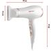 alpina Hair Dryer 19002300W Hairdryer with 3 Heat Settings Hair Dryer with Cool Shot Hair Dryer incl Extra Blow Nozzle and Hanging Loop WhiteRos  - Buy Online on GoSupps.com