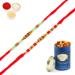 Ghasitaram Gifts Rakhi for Brother Rakhis Online - Set of 2-6507 Rakhis with 100 GMS of Dryfruits Mix Can Rakhi Set with 100 gms of Dryfruits Mix Can
