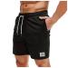 Caxndycing men cord short pants shorts with bags summer casual short pants elastic waist loose beach shorts cord casual shorts fashion casual men short pants black l
