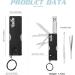 OUTU 8 in 1 Keychain Nail Clipper Multitool - EDC Utility Tool with Scissors, Tweezers - Perfect Gifts for Men, Husband, Dad, Boyfriend - Black - Buy Online on GoSupps.com
