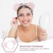 Lurrose Bear Ears Headband - Plush Jungle Animal Hairwear for Females | Perfect for Festivals Cosplay & Parties | Pink & White - Buy Online on GoSupps.com