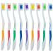 Manual toothbrush 8-pack multipack soft long handle family toothbrush manual toothbrush ideal for children adults and travel toothbrush daily dental care