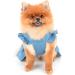 Paidful Denim Tutu Dress for Small Dogs & Cats - Light Blue Pleated L tzchen for Puppies Chihuahua & Yorkie - Spring/Summer Fashion - Buy Online on GoSupps.com