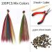 SARLA Feather Hair Extensions Kit - 16 Inch Synthetic I-tip Feathers for Girls/Women in 10 Mixed Colors - Heat Friendly Fiber - 100 Pcs with Plier, Hook, Beads - Buy Online on GoSupps.com