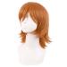 MapofBeauty 14 Short Cosplay Anime Wig with Bangs & Wolf Tail - Golden Orange Synthetic Hair for Parties - Buy Online on GoSupps.com