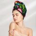 Roosters and Flowers Microfiber Hair Towel | Super Absorbent Quick Dry Wrap for Long Curly & Thick Hair - Soft Coral Velvet for Women - Buy Online on GoSupps.com
