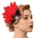 GENBREE 1920s Flapper Headpiece - Crystal Feather Hair Clip Gatsby Headband for Women & Girls - Buy Online on GoSupps.com