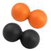 GLEAVI 2pcs Yoga Ball Muscle Roller Massage Ball Lacrosse Ball Back Roller Double Ball Massage Ball Peanut Ball Scroll Wheel
