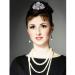 ROFIFY Audrey Hepburn Holly Golightly Pearls Crown Comb Tiara - Crystal Silver Plated Hairpiece Inspired by Breakfast at T's - Buy Online on GoSupps.com