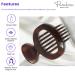 Parcelona French Duck Beak Oval Shell Brown 4 inch Celluloid Hair Claw Clip - Buy Online on GoSupps.com