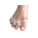 Scarlet Health |Toe spreader Spreader III 1 pair (2 pieces) gel support made of soft silicone 5-toe spreader at Hallux Valgus hammer toe bale toes transparent