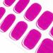 DANNI & TONI 28 Stickers Semi Cured Nail Wraps Soft Self-Adhesive Gel Nail Stickers Solid Colour(Pop of Purple) Fuchsia Salon-Quality Gel Nail Polish Strips Manicure Stickers Set Pop of Purple a