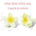 Shop Multi-Colored Plastic Flower Hair Clips - 8 Piece Set | Elegant & Slip-Resistant Hair Accessories for Women & Girls - Buy Online on GoSupps.com