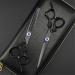 Professional Hairdressing Scissors Thinning Shears 6.0 Inch Barber Black Set Premium Hairdressing Stylish Cutting 6CR Steel Haircut Kit Men Women - Buy Online on GoSupps.com