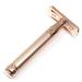 Premium Rose Gold Double Edge Safety Razor with Barley Effect Handle & Complimentary Feather Blade - International Shipping Available - Buy Online on GoSupps.com