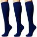 3 pairs of support stockings for travel socks compression stockings women & men support knee socks for sports running medi flight travel 35-39 multi-colored