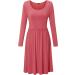OUGES Womens V-Neck Floral Maternity Nursing Dress XL Red - Long/Short Sleeve Casual with Pockets - Buy Online on GoSupps.com