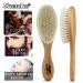 Beaupretty 2pcs Vintage Wooden Mustache Brush Set - Perfect Grooming for Men - Buy Online on GoSupps.com