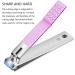 Purple Nail Clipper Set - 7PCS Manicure Kit with Stainless Steel Clippers in PU Leather Case - Buy Online on GoSupps.com