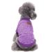 CHBORLESS Pet Dog Classic Knitwear Sweater Warm Winter Puppy Pet Coat Soft Sweater Clothing for Small Dogs (M, Purple) Medium Purple