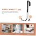 2pcs Iron Simple Door Hook Trousers Hook Door Hooks for Hanging Clothes Utility Hook Shelf Hat Metal - Buy Online on GoSupps.com