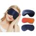 Heating Sleep Eye Mask Adjustable Strap Super Soft Comfortable Blocks Light Night Blindfold Travel Sleeping Yoga Nap Relax Eyes Eyeshade Cover for Women Men with USB Heat Blue